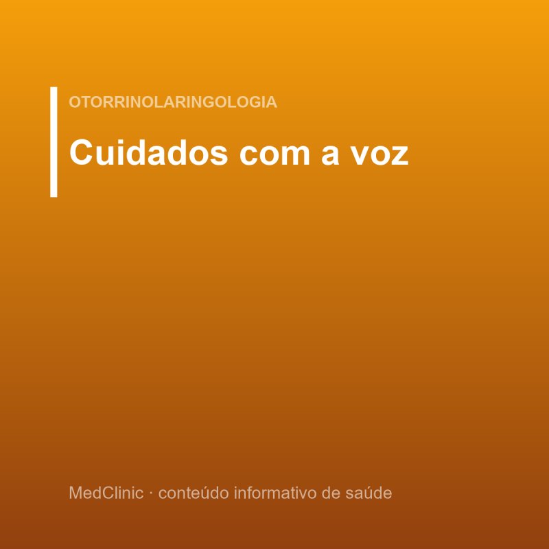 Cuidados com a voz