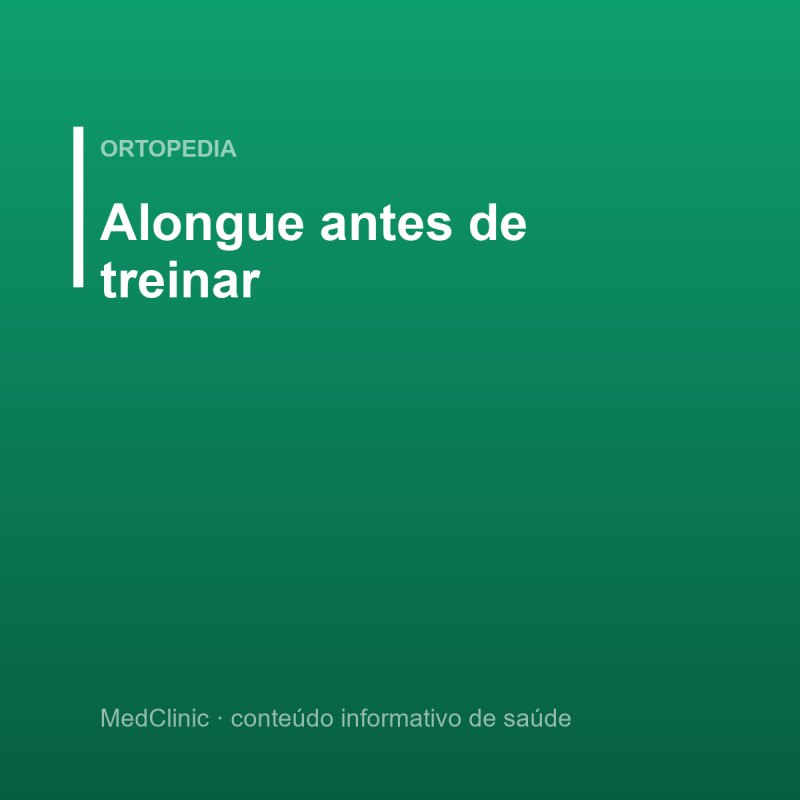 Alongue antes de treinar